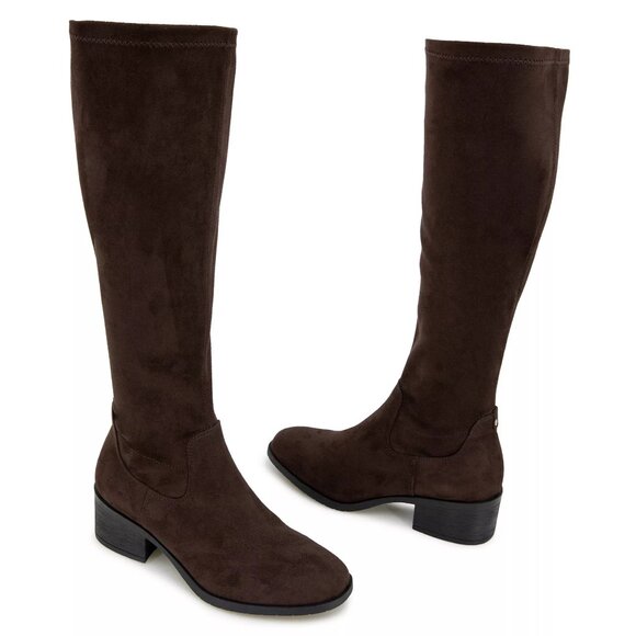 Kenneth Cole Reaction Womens Salt Stretch Tall Boots Chocalate Size 8.5M NEW - Picture 7 of 10